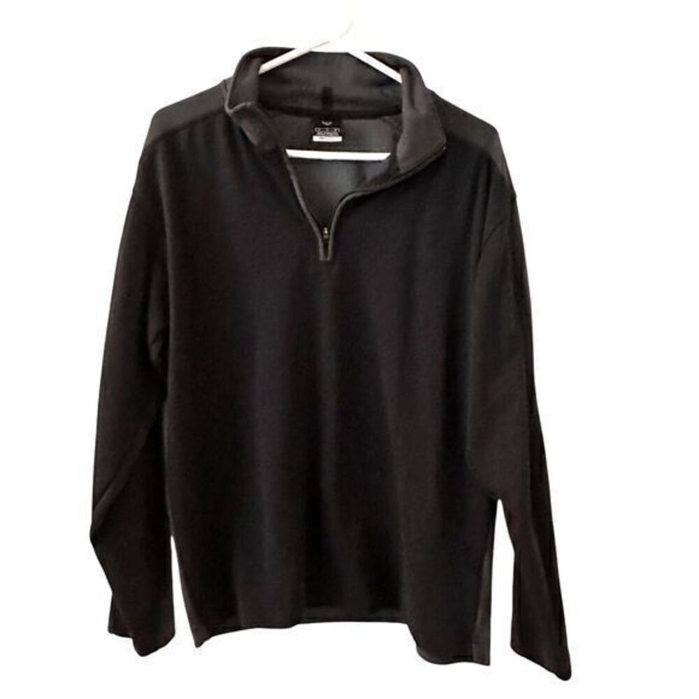 Nike Golf FITDRY 1/4‎ Zip Black Grey Mens Pullover Sweatshirt Size M